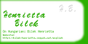 henrietta bilek business card